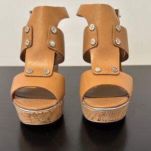 Guess Tan Platform Sandals with Chunky Design